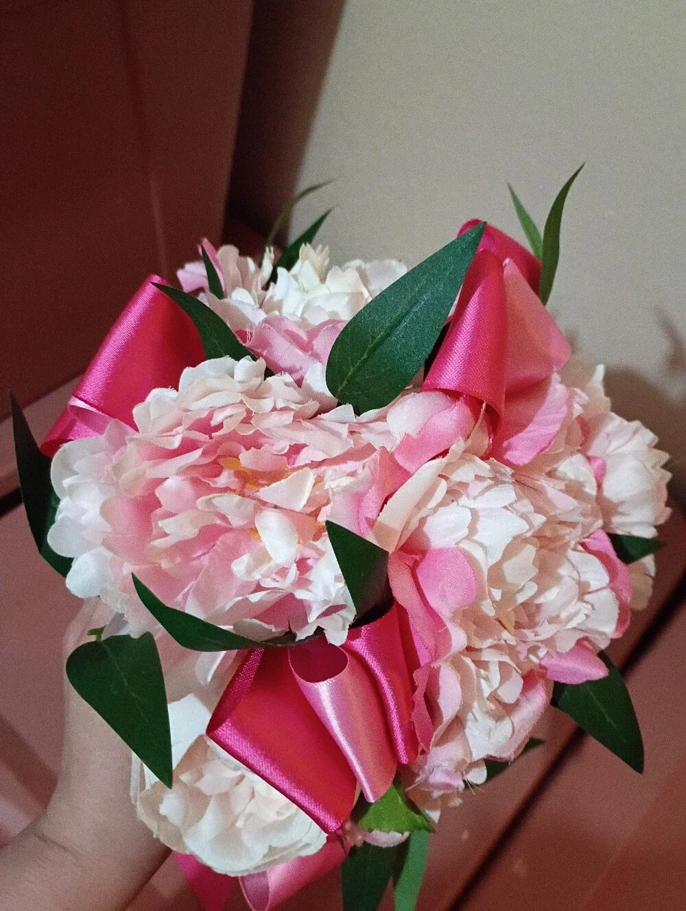 Pink Peony Bouquet with Ribbon 🎀